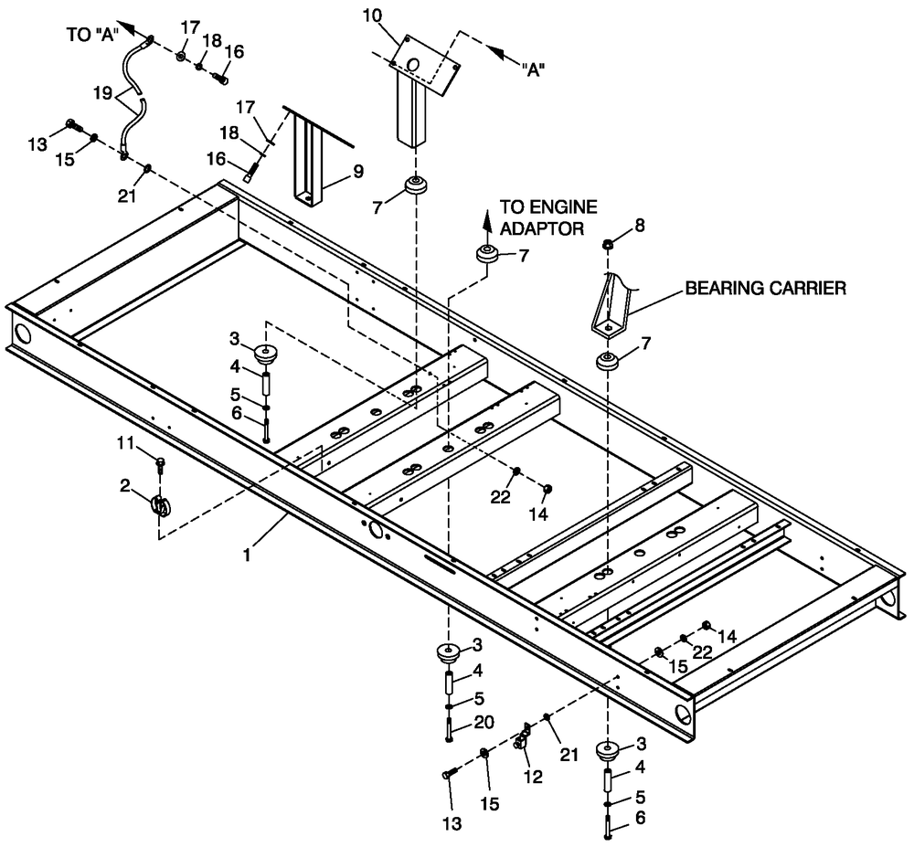 Mounting Base 4.6l G3 Diagram and Parts List for ST08046AVSN (4699641)(2007) Generac Generator