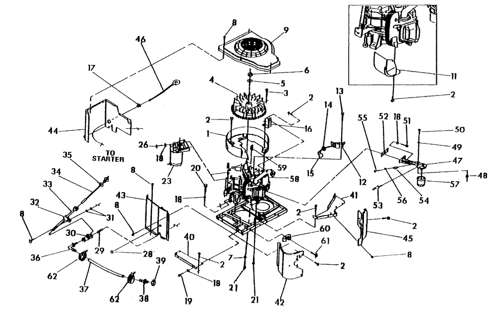 Sheet Metal Diagram and Parts List for 0863-2  Generac Generator
