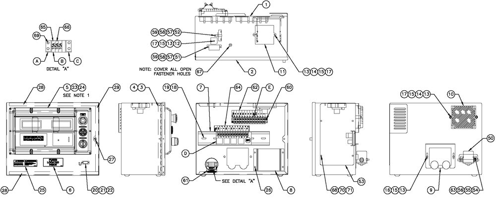 H Panel 2a Battery Charger Diagram and Parts List for ST07068ANSN (4704709 - 4705745)(2007) Generac Generator