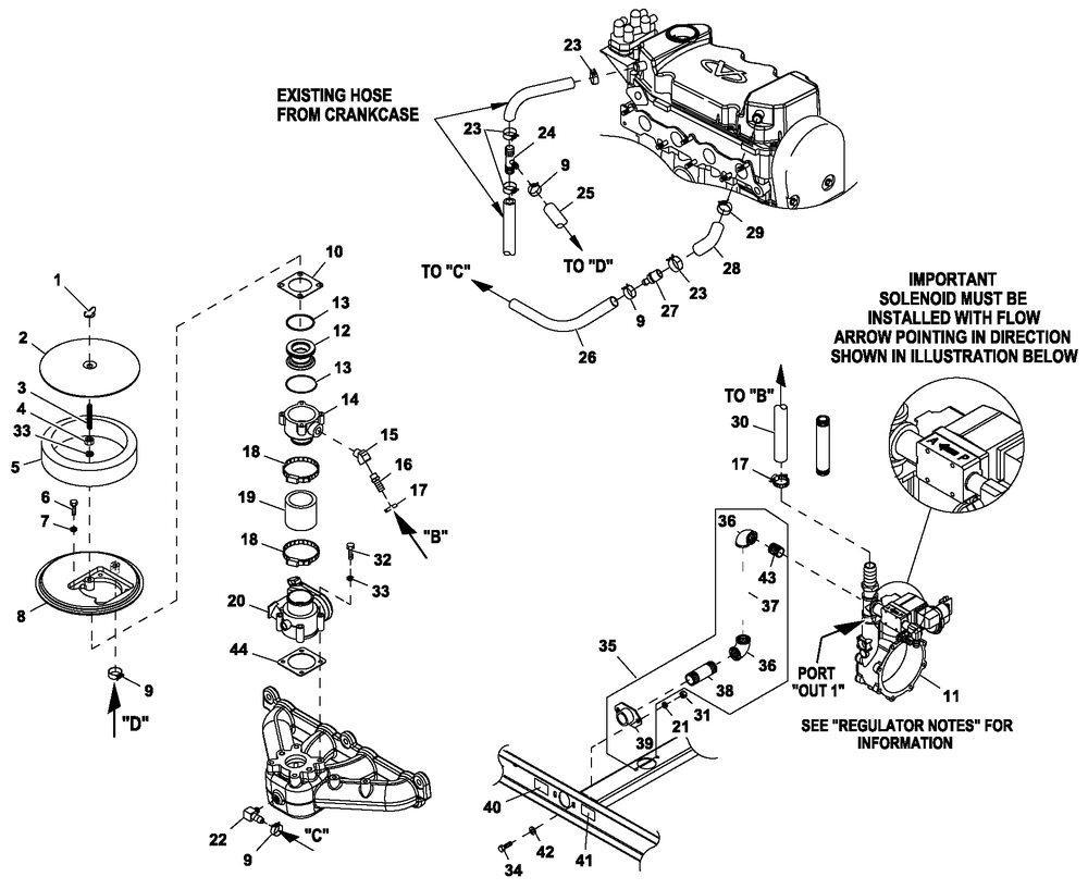 Fuelsys Ng/Lpv 1.6l Cpl Diagram and Parts List for ET02516JNSX (6567018)(2011) Generac Generator