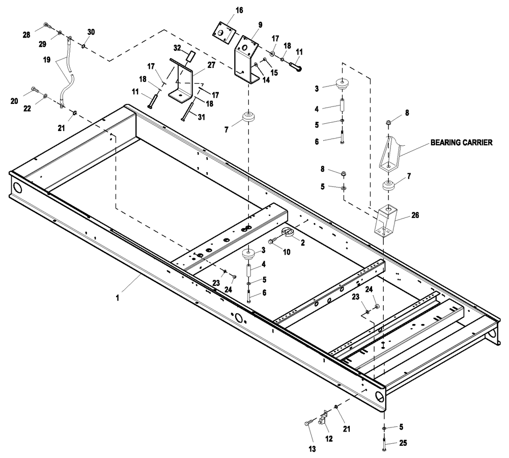 Ev Mounting Base Diagram and Parts List for ET10068GVAC (6736177 - 9116450)(2014) Generac Generator