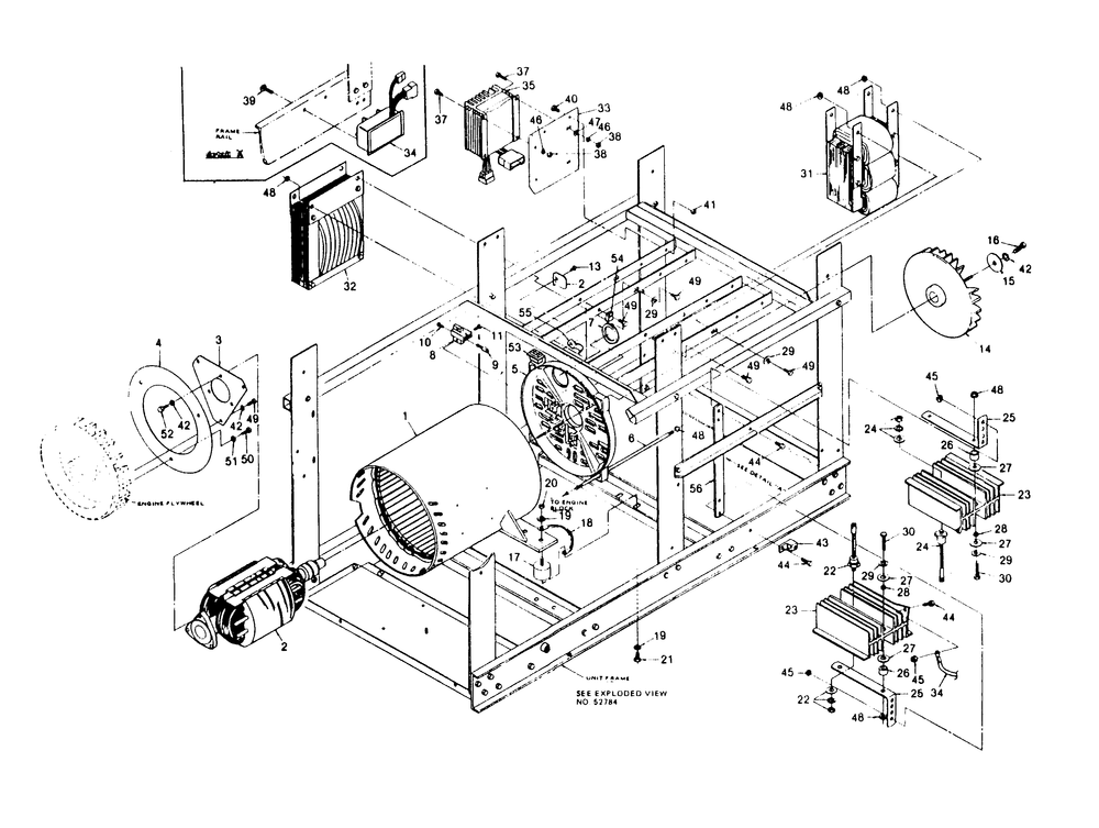 Alternator Diagram and Parts List for 1006-C  Generac Welder