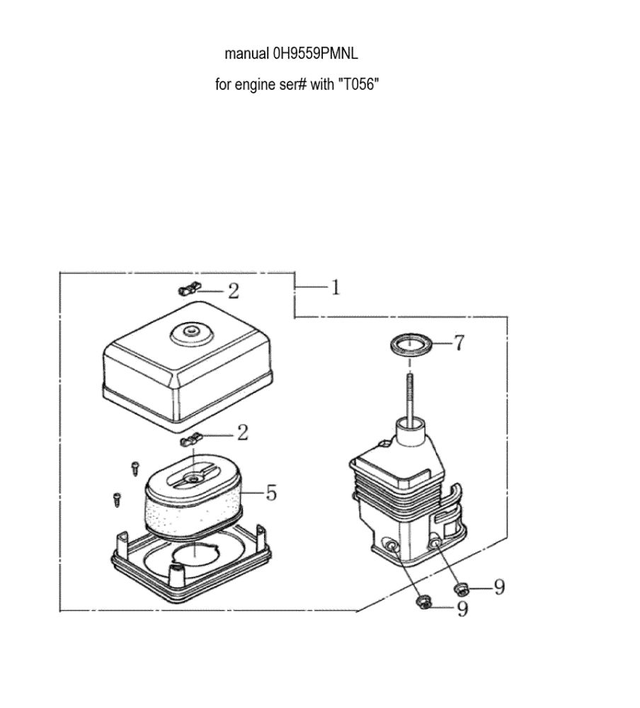 Air Cleaner 1 Diagram and Parts List for 006022-0  Generac Pressure Washer