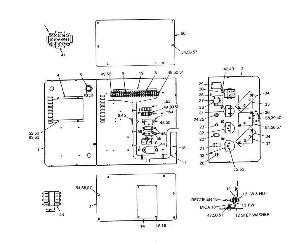 Control Panel Diagram and Parts List for 9177-0  Generac Generator