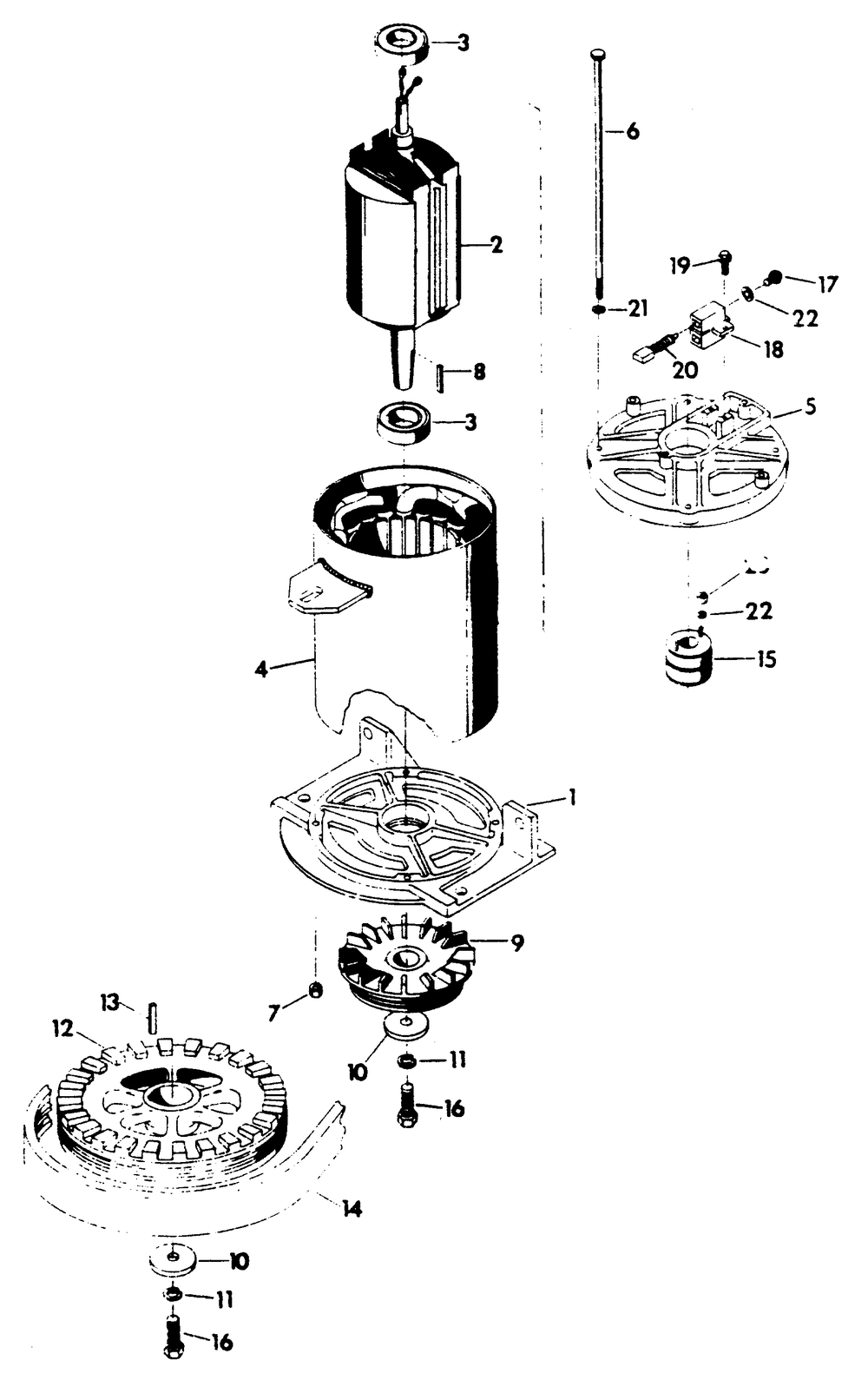 Alternator Diagram and Parts List for 6247-8  Generac Generator