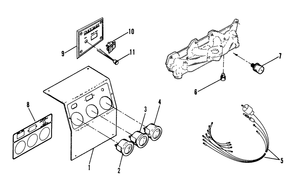Control Panel And Remote Start Diagram and Parts List for 8947-1  Generac Generator