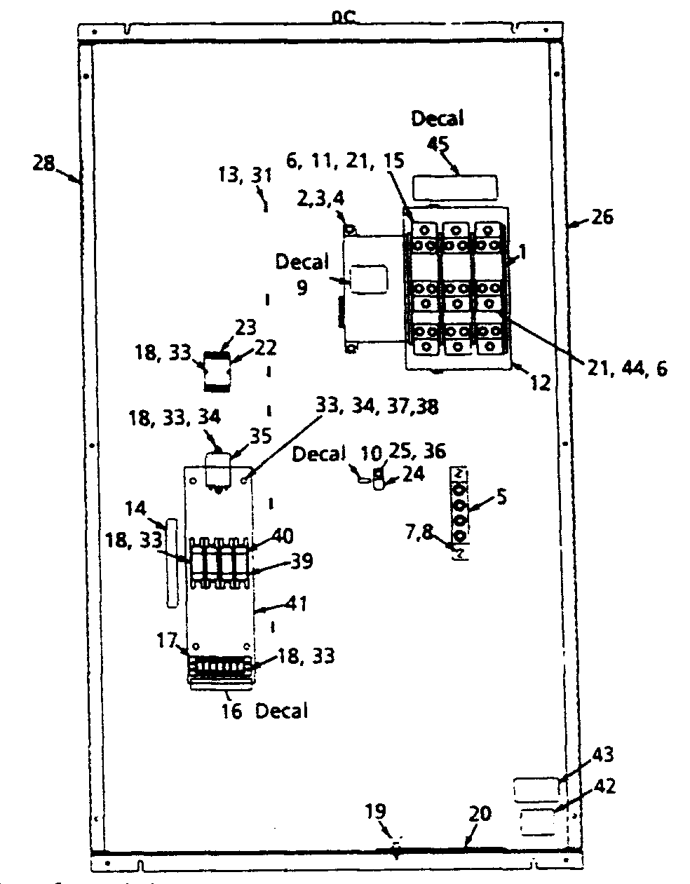 Transfer Switch Diagram and Parts List for 9653-2  Generac Generator