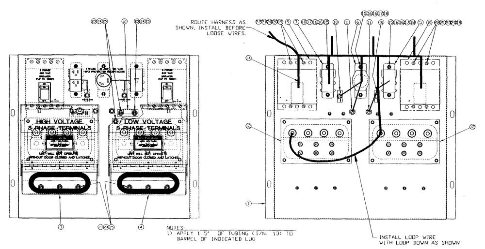 Receptacle Panel Diagram and Parts List for 4058-0  Generac Generator