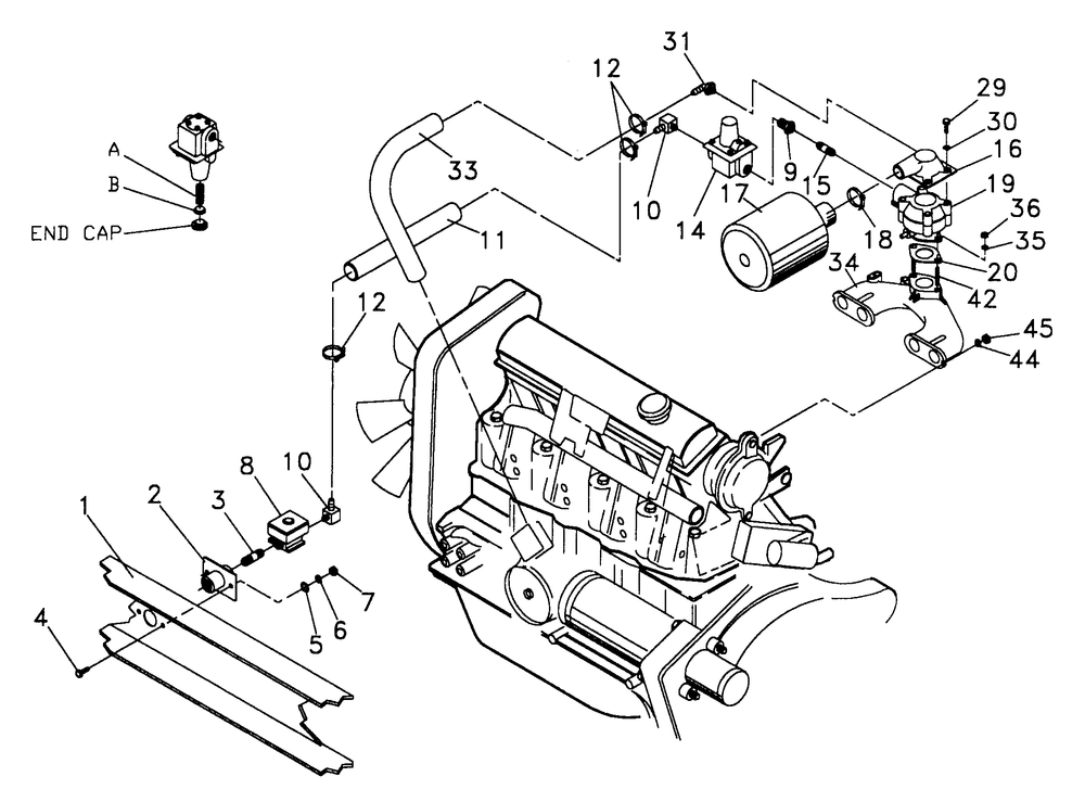 Natural Gas Fuel System Diagram and Parts List for 0845-2  Generac Generator