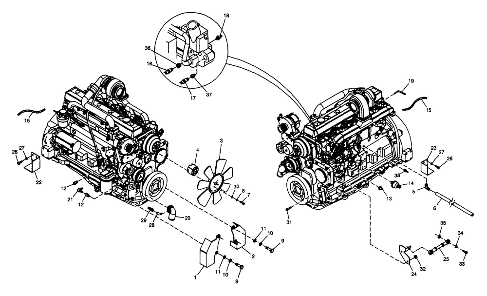 Engine 4.5l Diagram and Parts List for 4063-0  Generac Generator