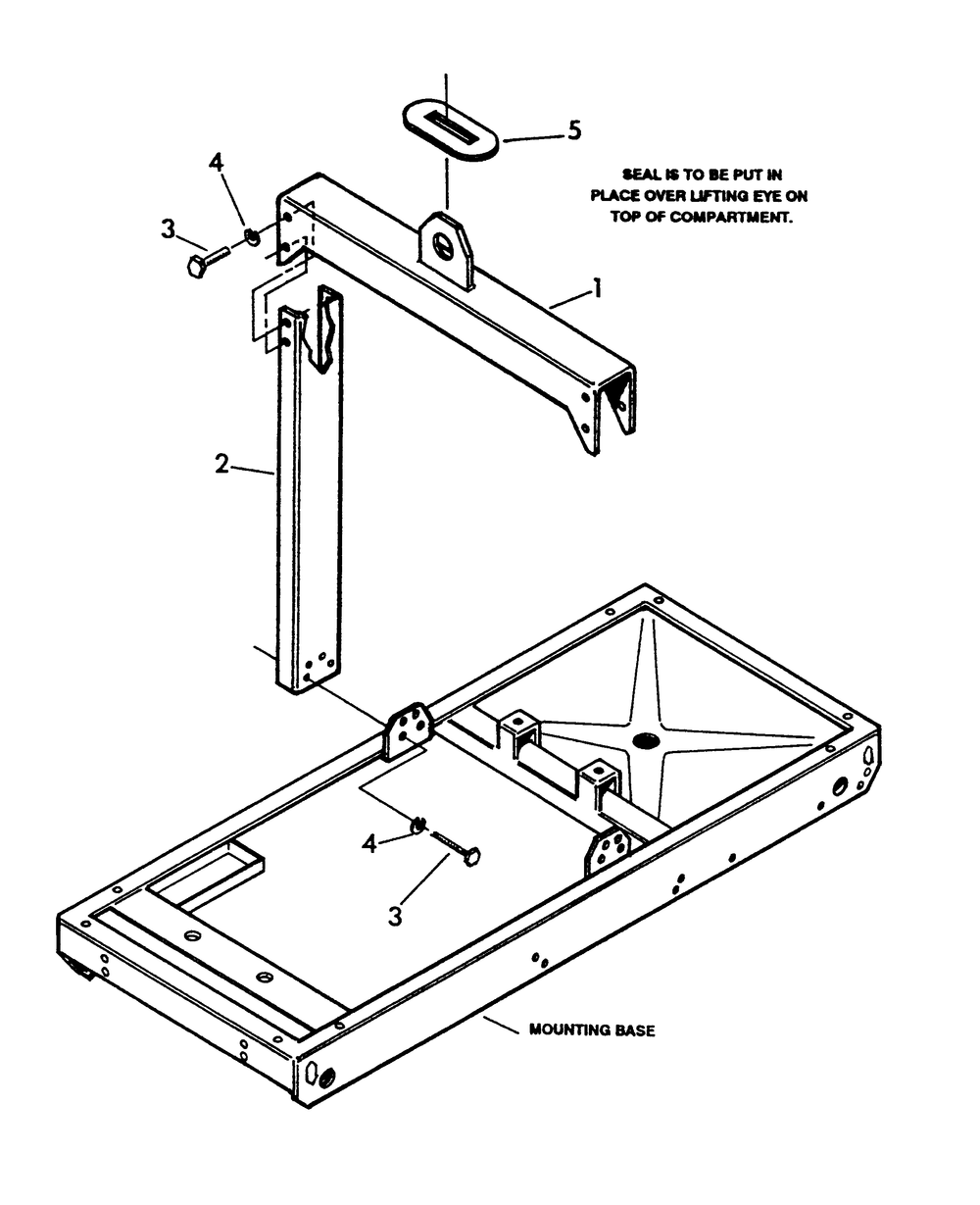 Center Lift Diagram and Parts List for 9575-0  Generac Generator