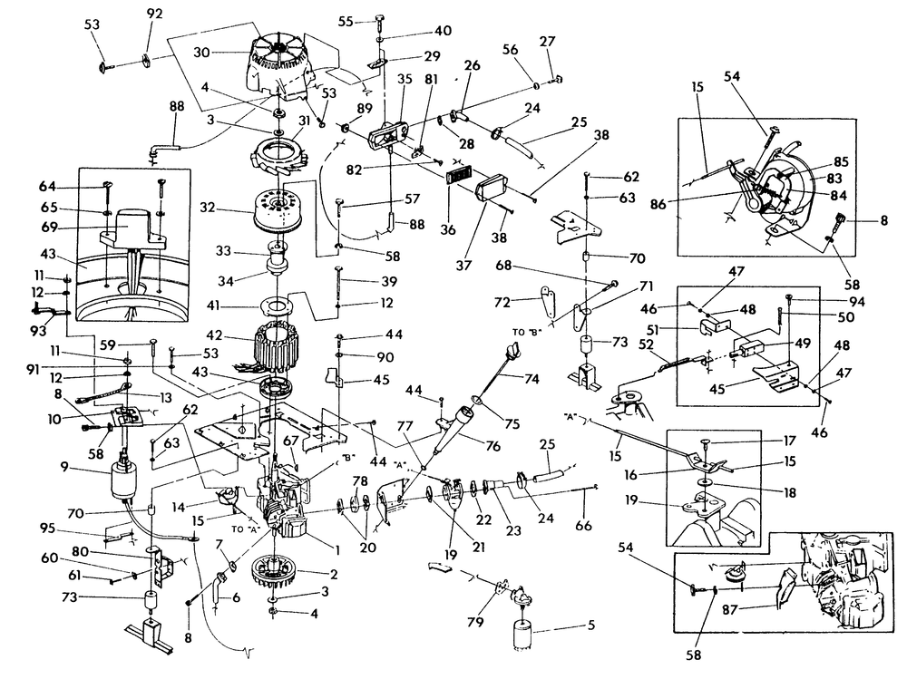 Generator Diagram and Parts List for 9629-0  Generac Generator