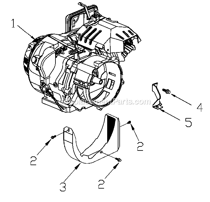Engine Diagram and Parts List for 0060362 (7611825A - 9292157A)(2014) Generac Generator