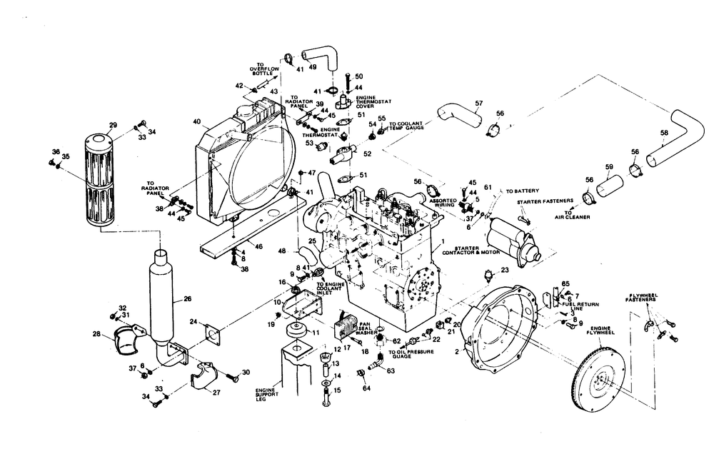 Engine Accessories (Right Hand Side) Diagram and Parts List for 1011-A  Generac Welder