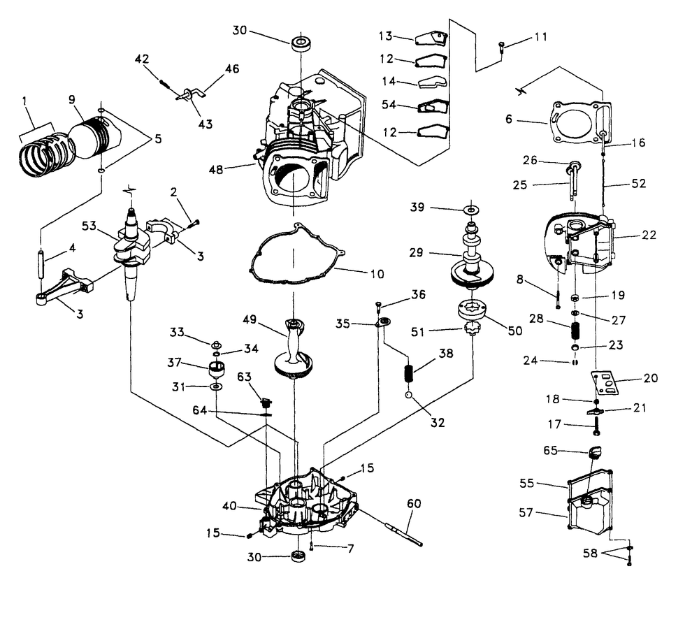 Gn-410 Engine Diagram and Parts List for 0916-0  Generac Generator
