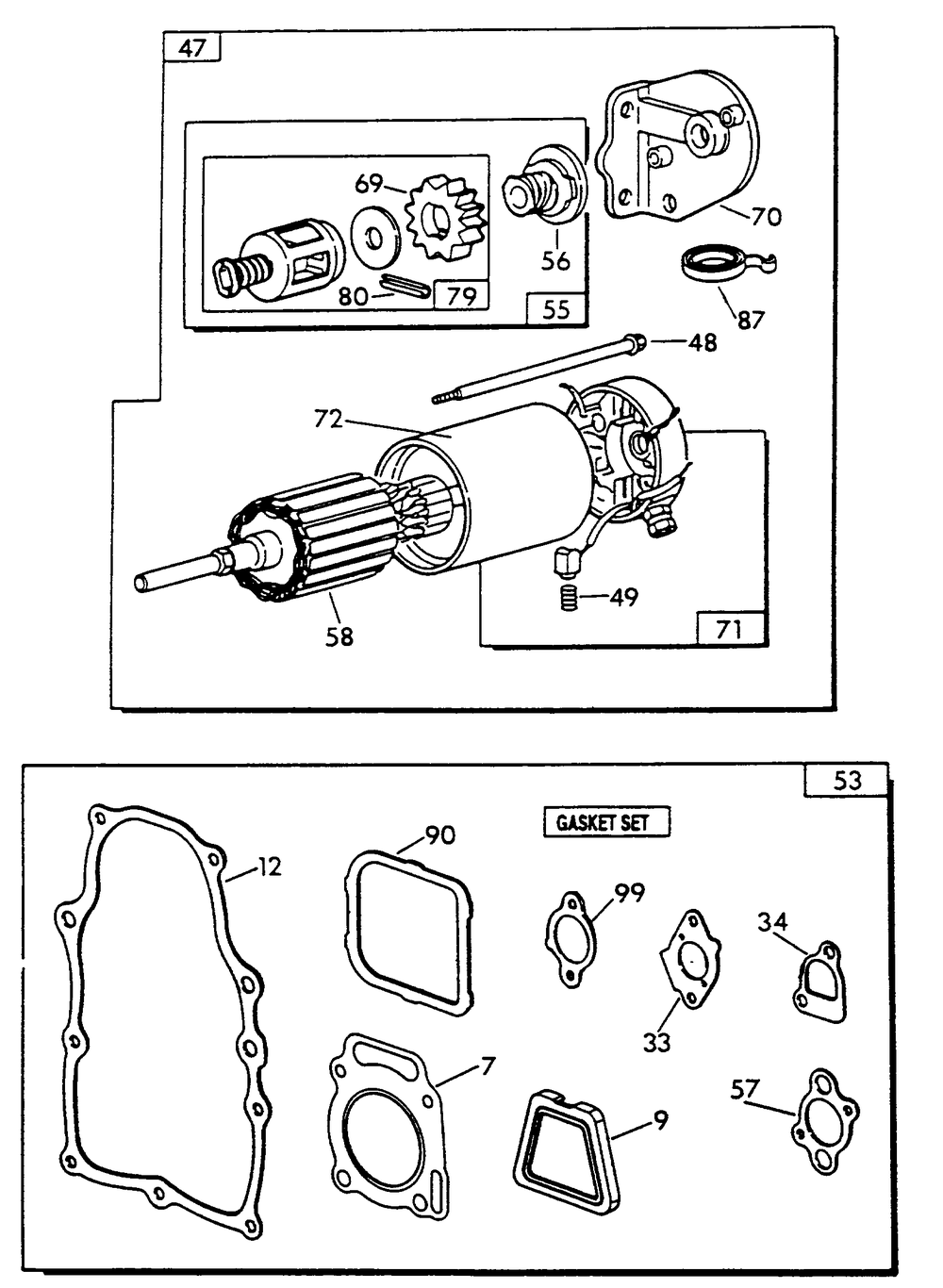 V-Twin Engine Parts (Part 3) Diagram and Parts List for 0789-0  Generac Generator