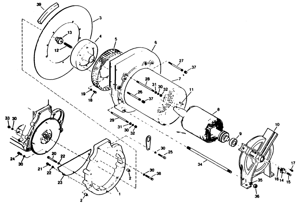 Alternator Diagram and Parts List for 1014-A  Generac Welder