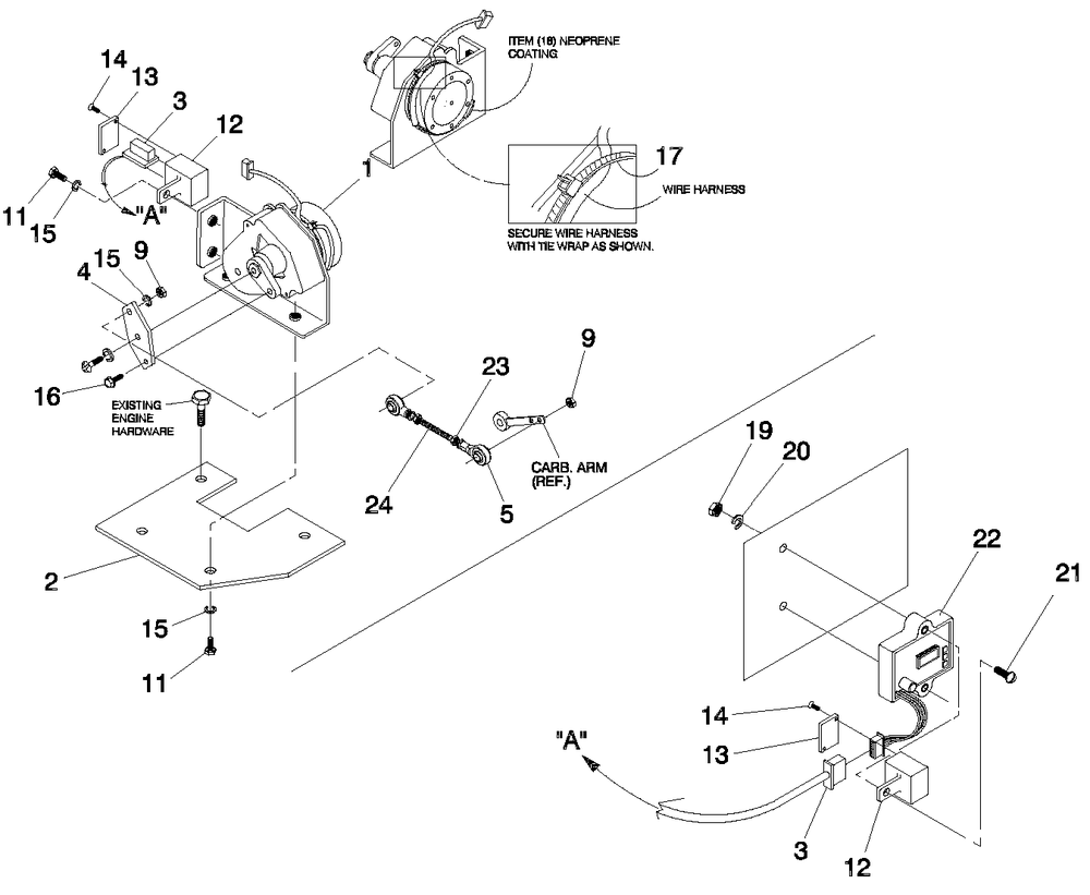 Electronic Governor Diagram and Parts List for 0043733 (3705592)(2014) Generac Generator