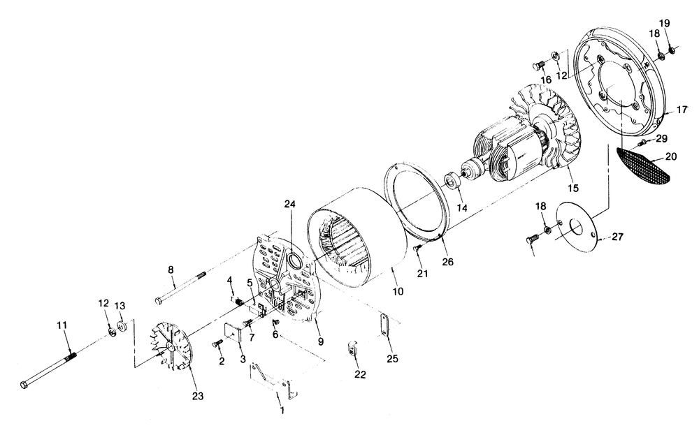 Alternator Diagram and Parts List for 1005-A  Generac Welder