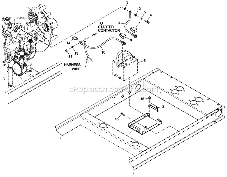 Ev Battery Accessories Diagram and Parts List for ST02224JNAN (5426719)(2009) Generac Generator