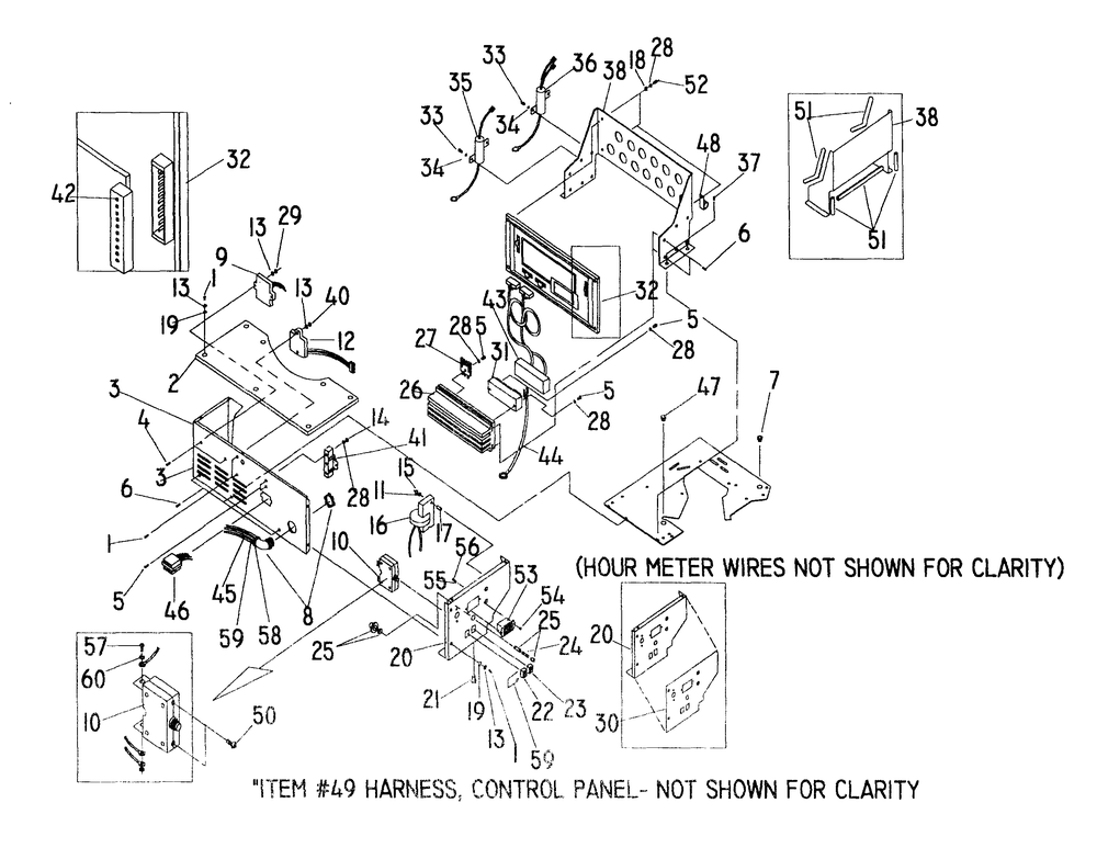 Control Panel Diagram and Parts List for 0802-2  Generac Generator