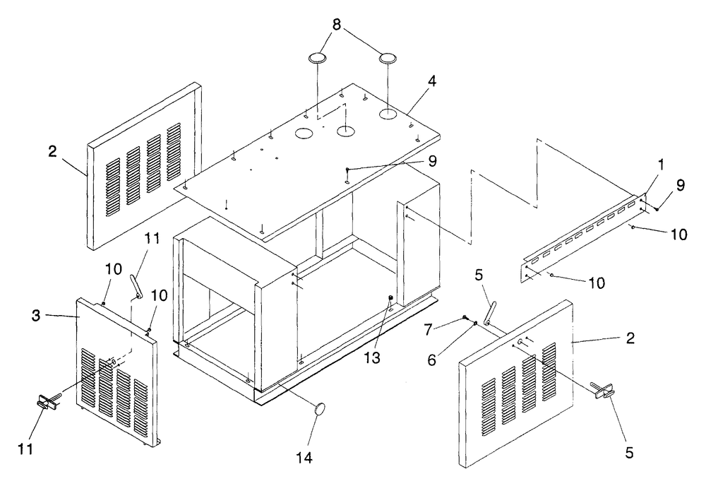Compartment Diagram and Parts List for 4134-2  Generac Generator