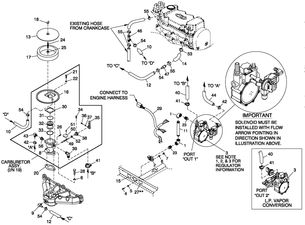 Fuel System Ng/Lpv 1.6l C1 Cpl Diagram and Parts List for QT02016ANAN (4925925 - 5008941)(2008) Generac Generator