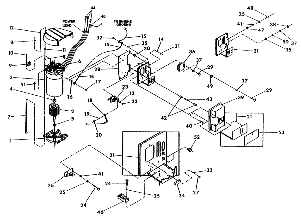 Alternator And Panel Diagram and Parts List for 0896-1  Generac Generator