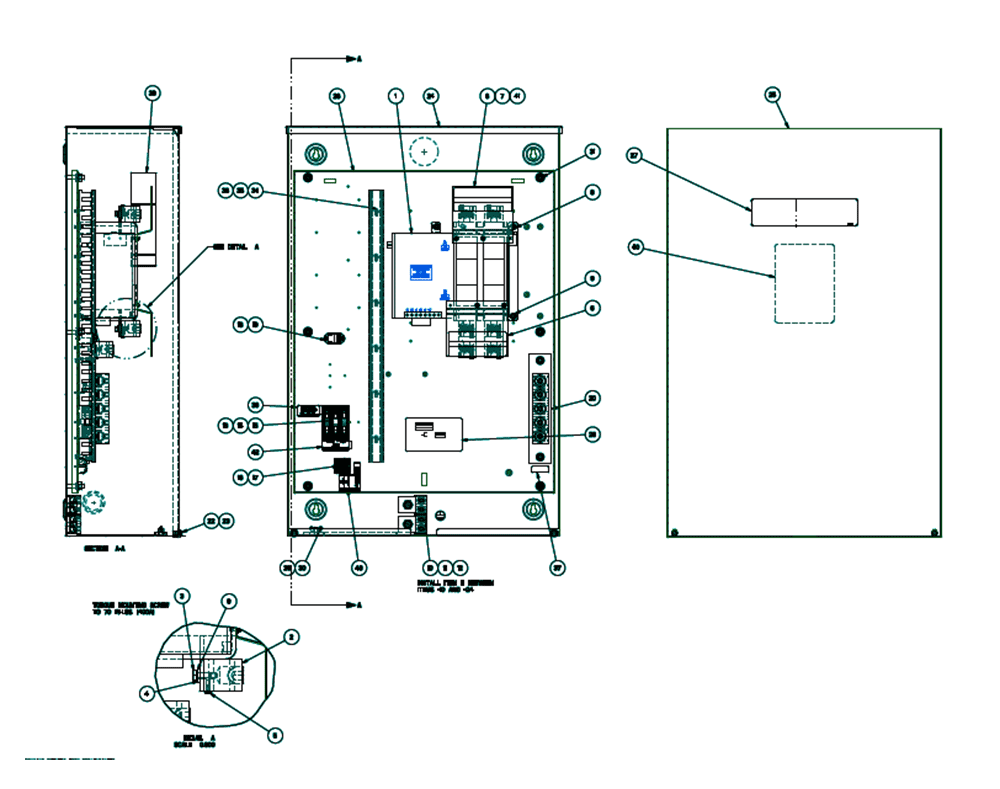 Fig-0 Diagram and Parts List for RTST400A3  Generac Generator