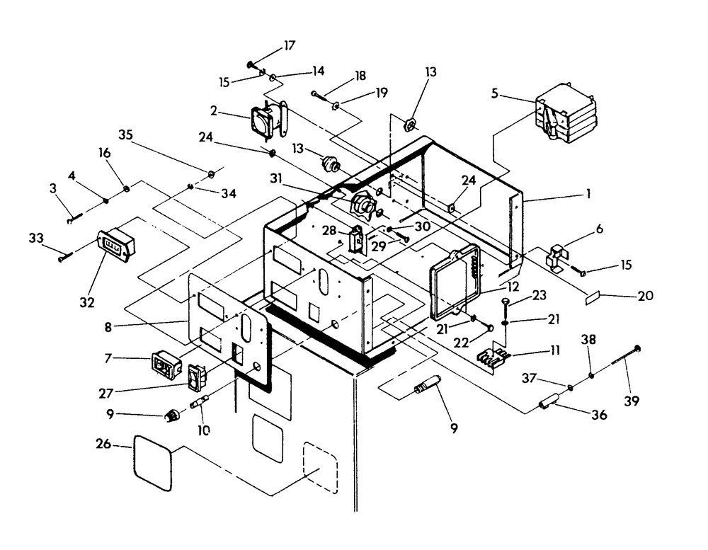Control Panel Diagram and Parts List for 9067-9  Generac Generator
