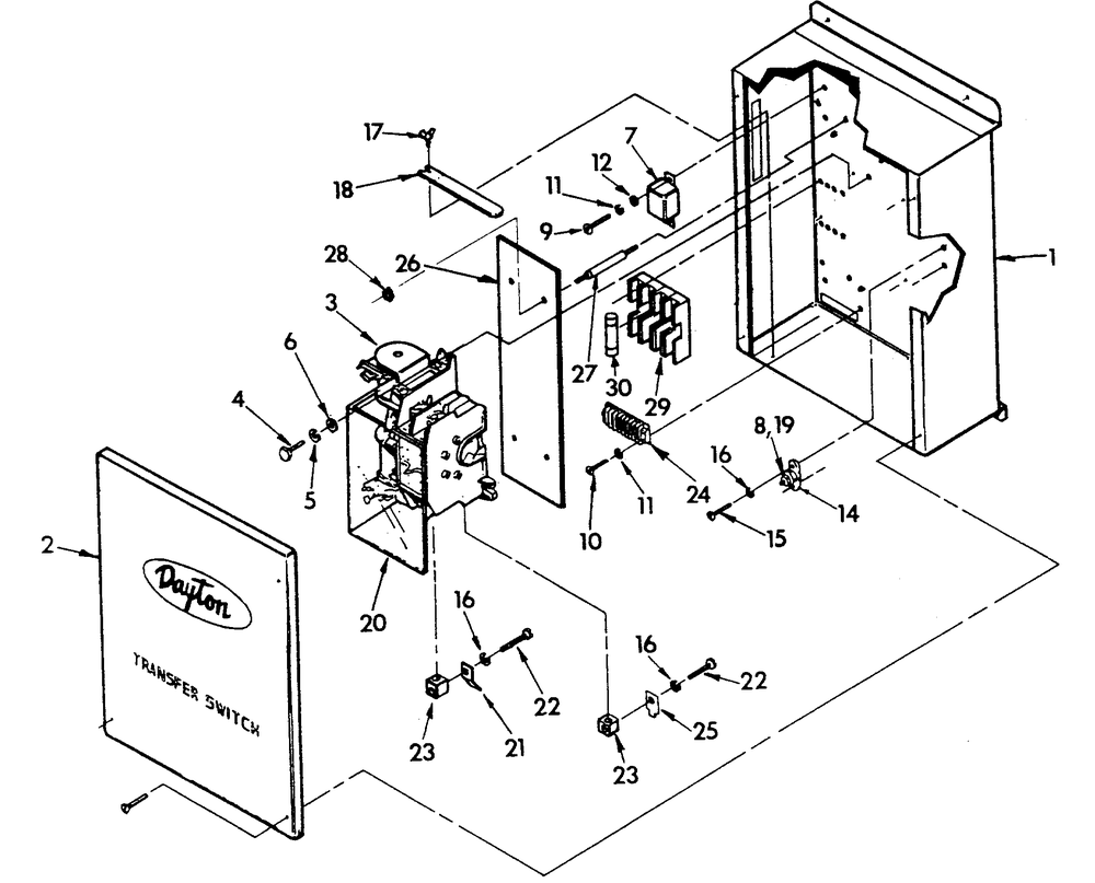 Transfer Switch Diagram and Parts List for 9008-6  Generac Generator