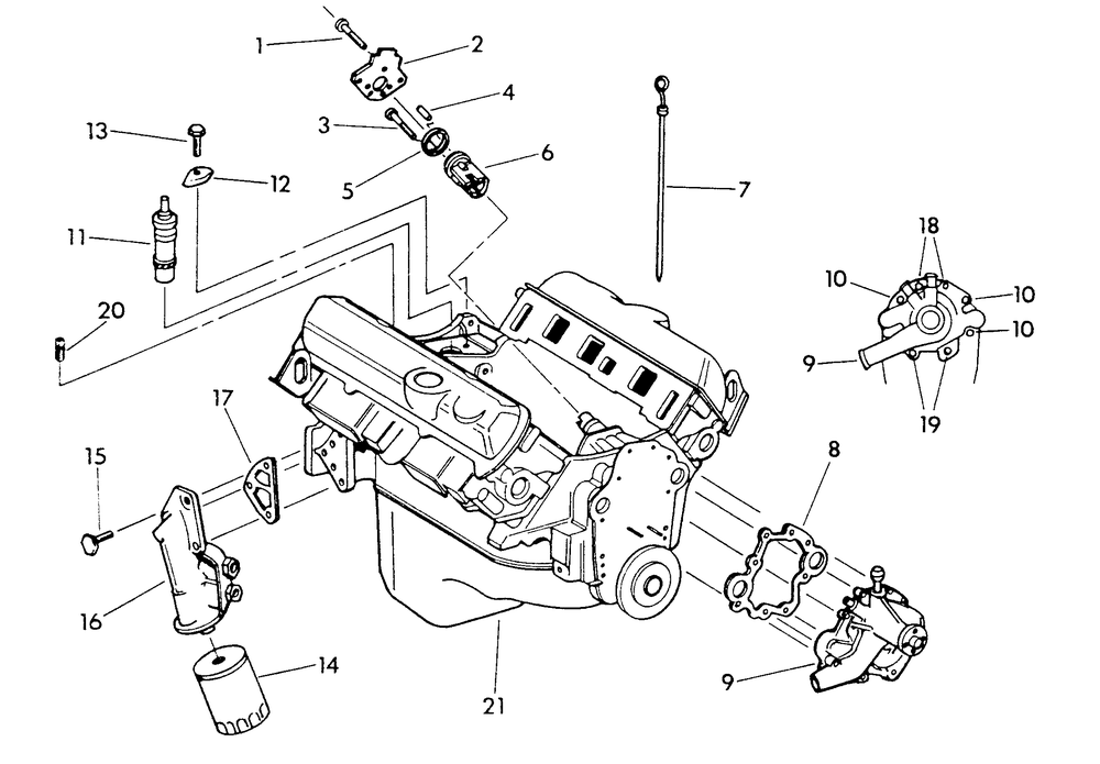 4.3 Liter Engine (Part 1) Diagram and Parts List for 9134-1  Generac Generator