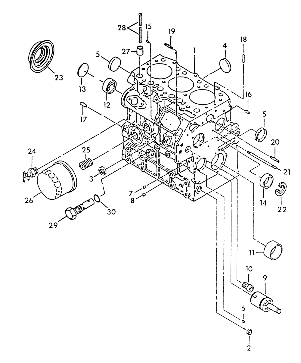 Cylinder Block Diagram and Parts List for 9319-0  Generac Generator
