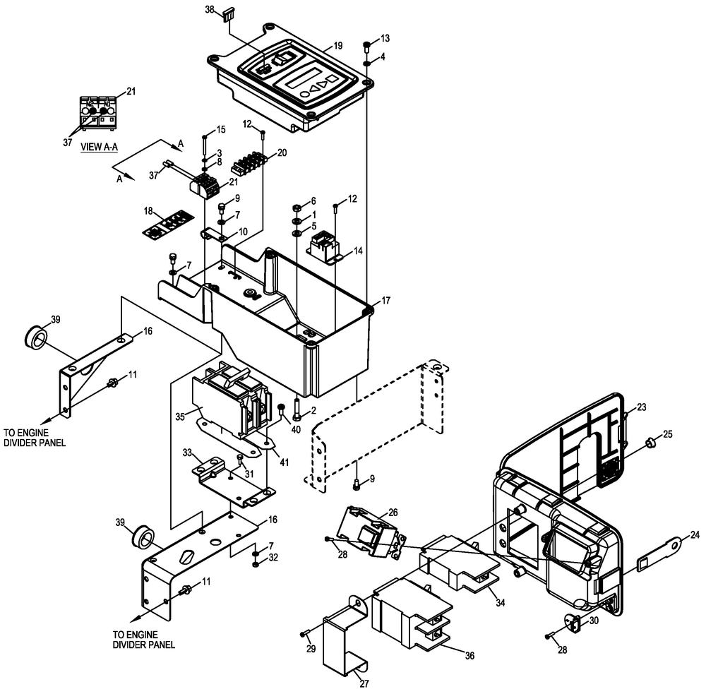 Control Panel Diagram and Parts List for 0058320 (5820157 - 5820180)(2010) Generac Generator