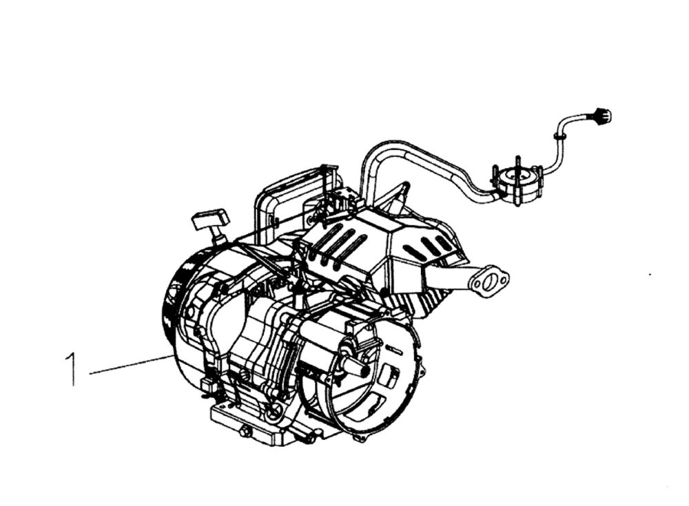 Engine Diagram and Parts List for 006001-0  Generac Generator