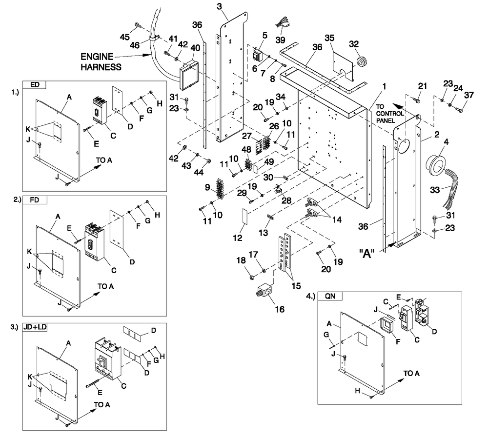 Cpl C2 And C4 Flex Hsb Diagram and Parts List for QT06024ANSN (5147588 - 5307536)(2009) Generac Generator