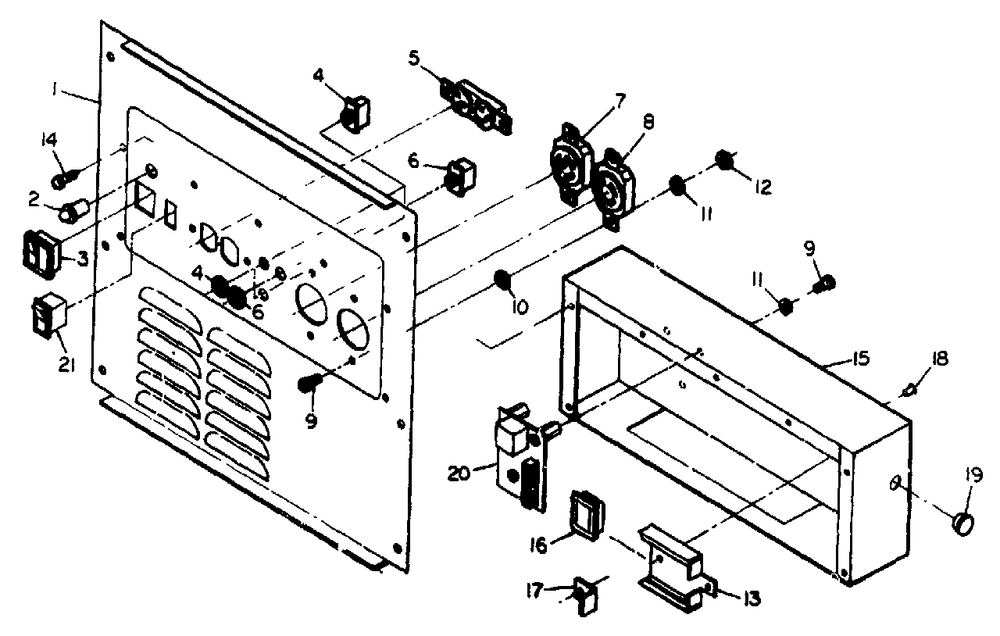 Receptacle And Control Panel No. 68872-E (R5000) Diagram and Parts List for R5000 (8896-0)(8896-0) Generac Generator
