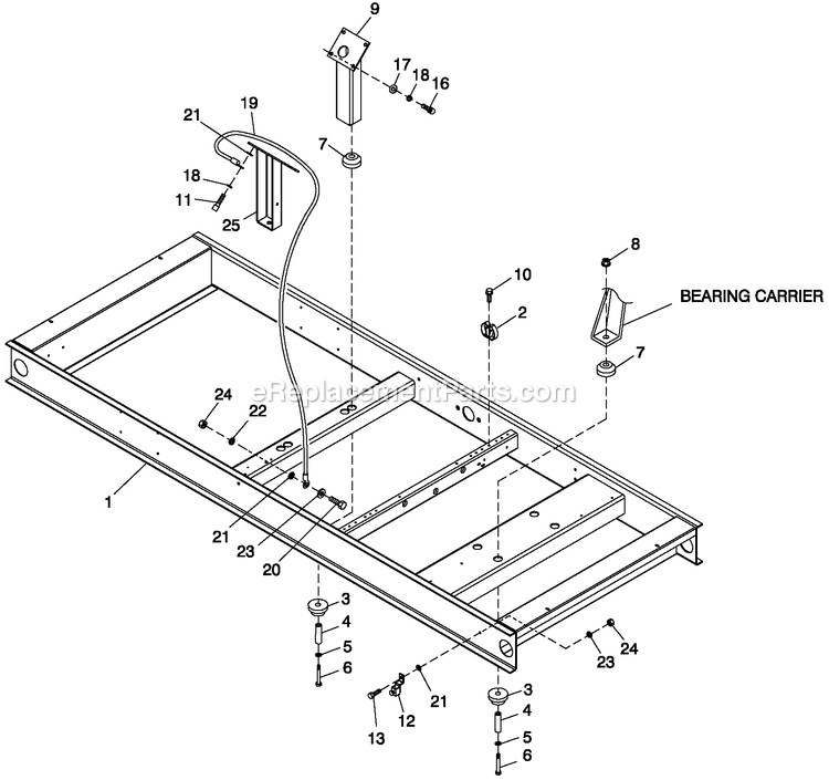 Mounting Base Cpl C3 Diagram and Parts List for QT07068JNAN (5775758)(2010) Generac Generator
