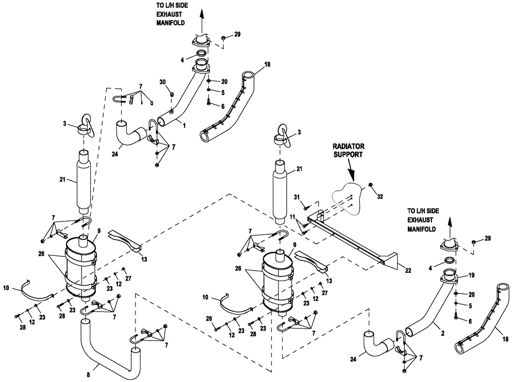 Ev Exhaust 4.6l Cps C5 Diagram and Parts List for QT08046AVAX (6266294 - 6378169)(2011) Generac Generator