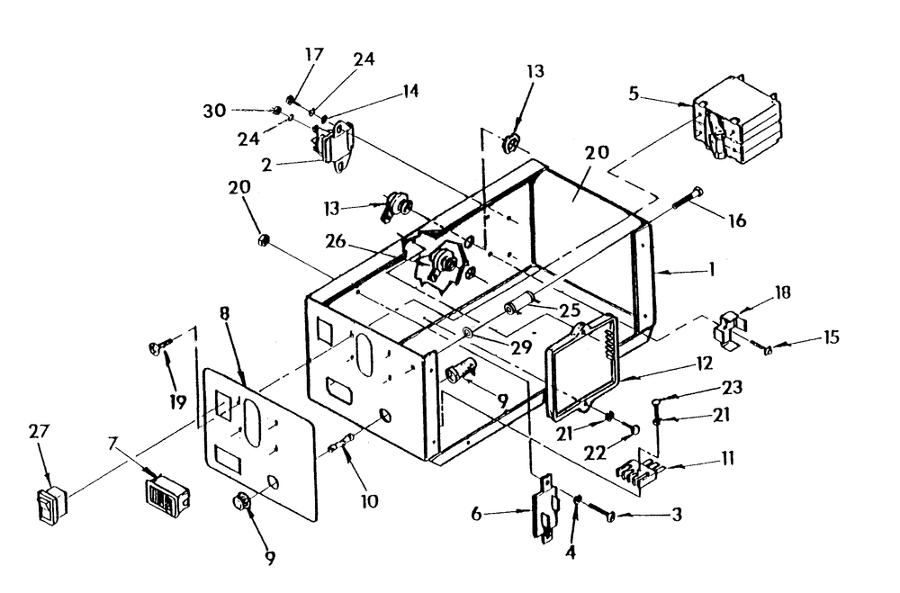 Control Panel Diagram and Parts List for 0863-1  Generac Generator