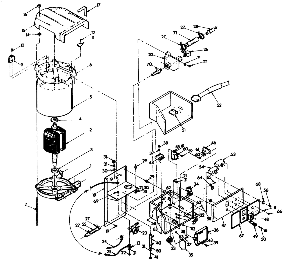 Generator And Panel Diagram and Parts List for 9119-1  Generac Generator