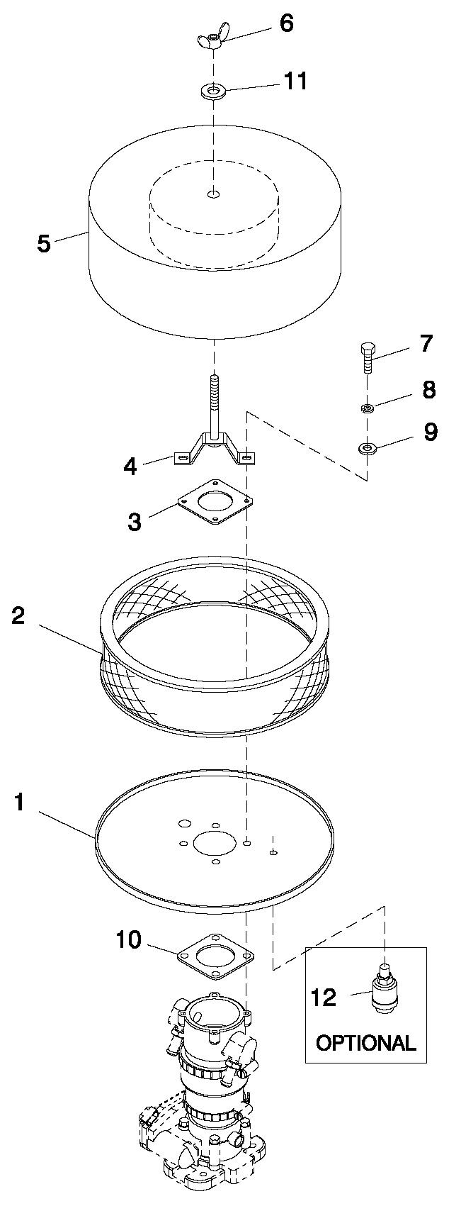 Air Cleaner 5.4l/6.8l Ford Diagram and Parts List for QT15068ANANA (5003792)(2008) Generac Generator