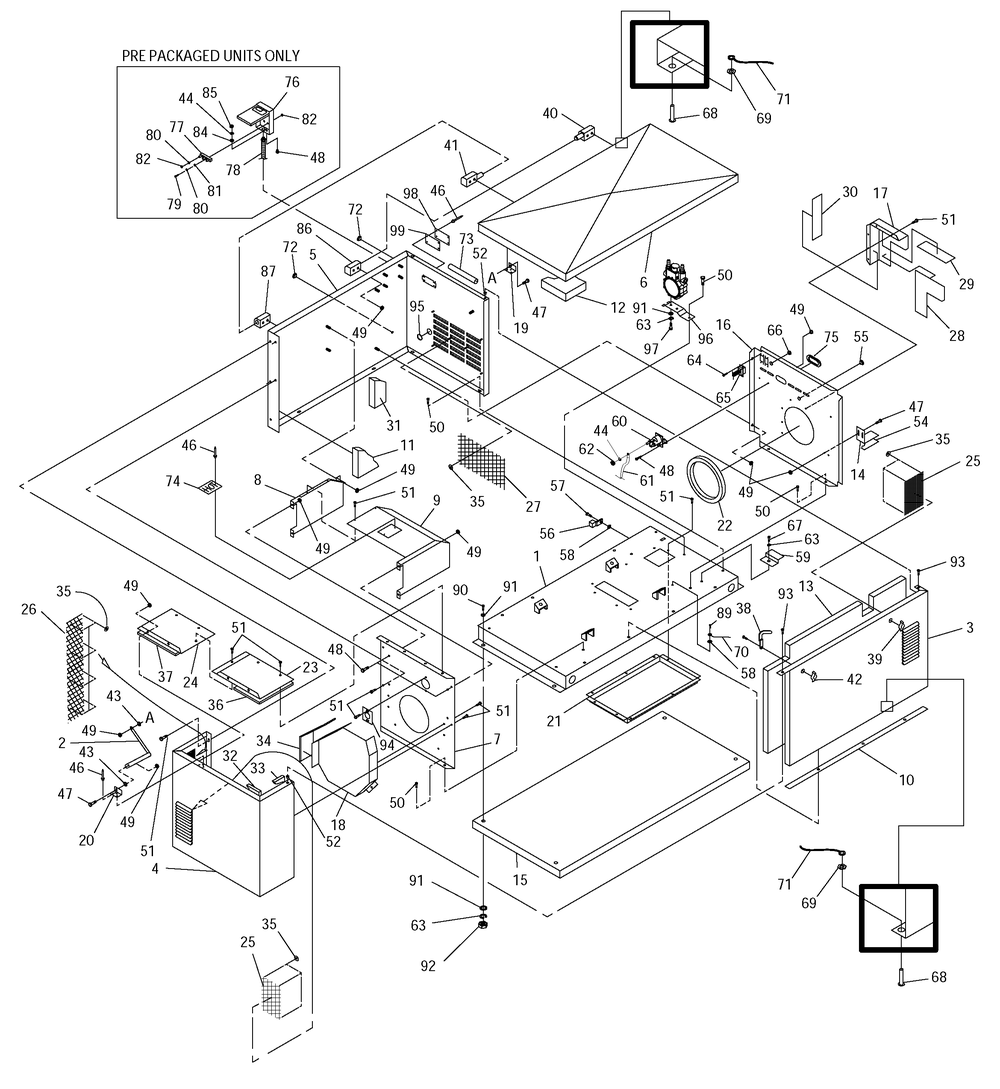 Enclosure 1 Diagram and Parts List for 0051031 (0806V12264)(2006) Generac Generator