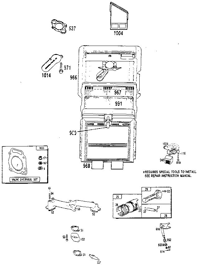 Engine Parts 3 Diagram and Parts List for 9009-3  Generac Generator