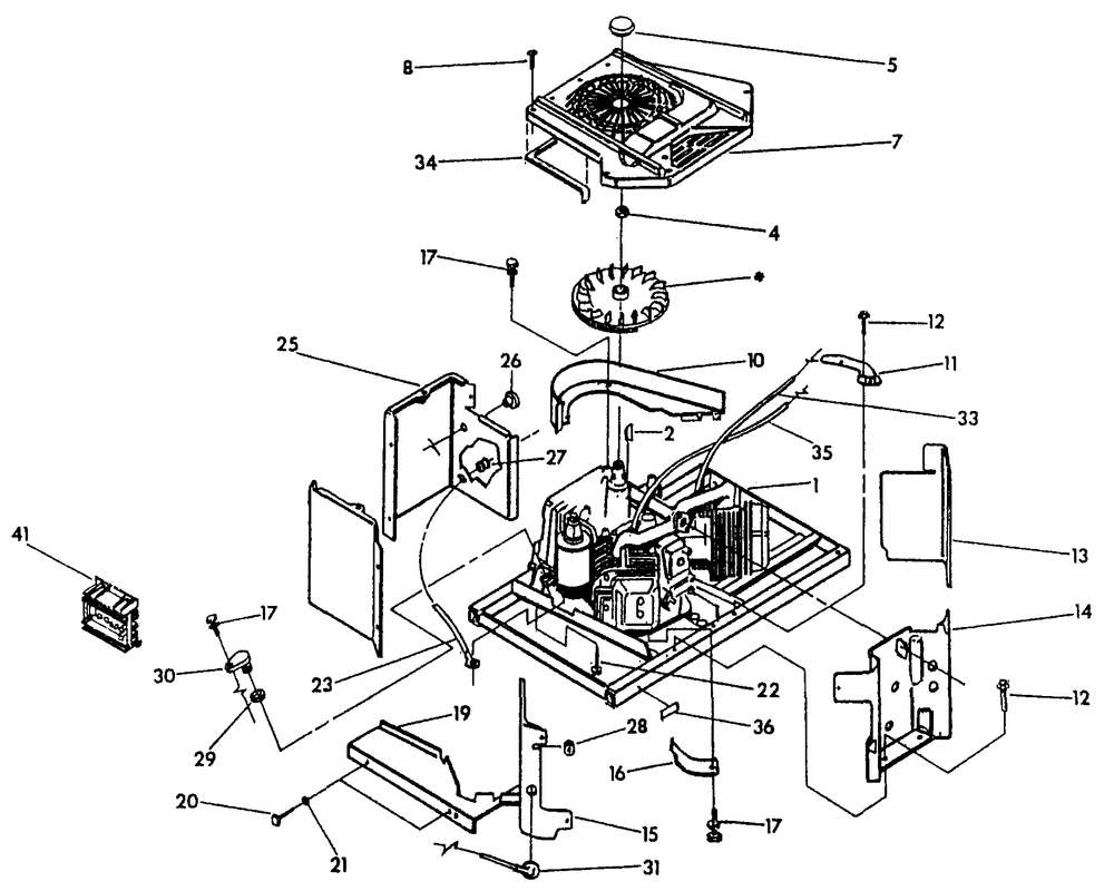 Engine Enclosure Diagram and Parts List for 0626-2  Generac Generator