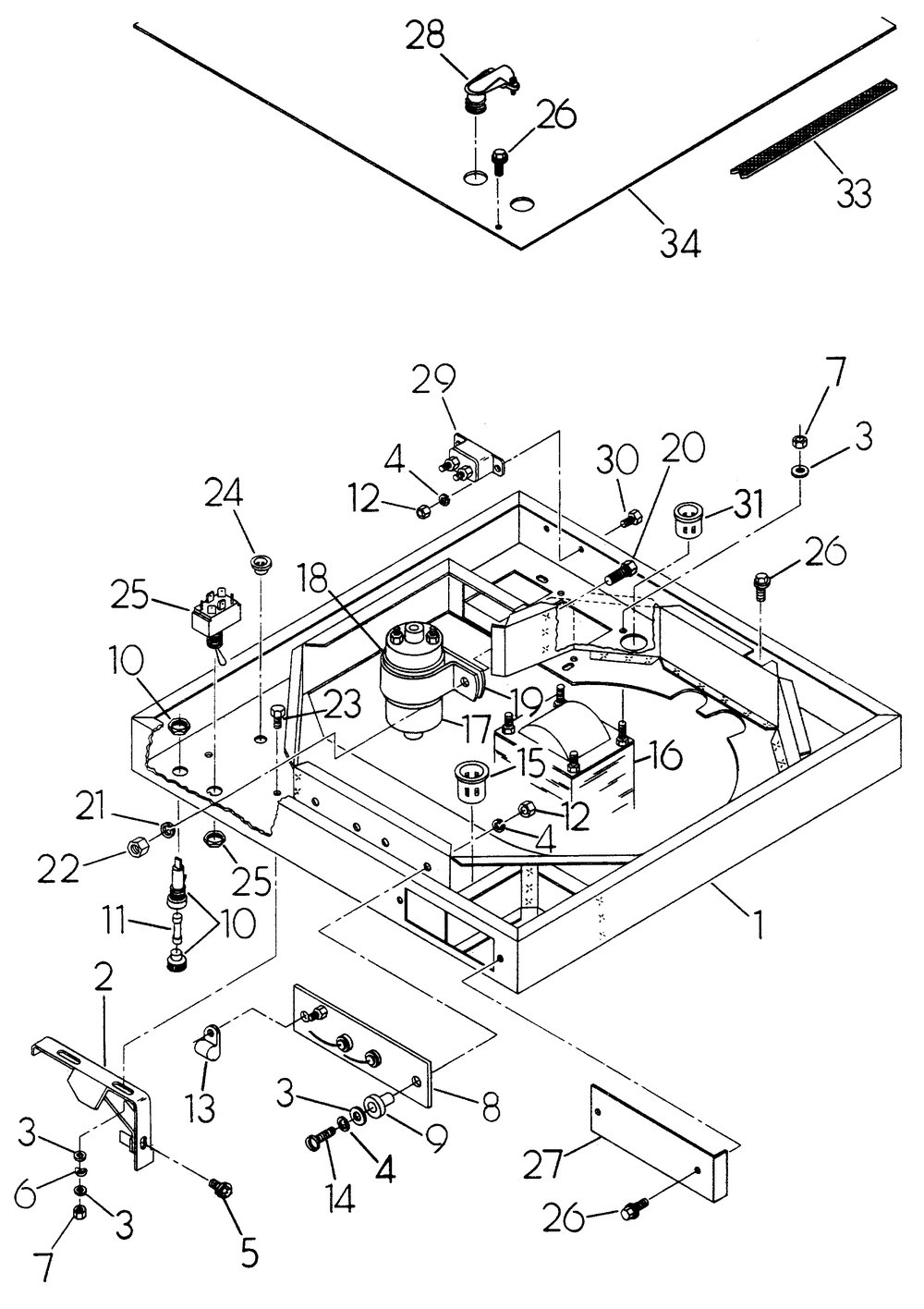 Blower Shroud Diagram and Parts List for 6209-1  Generac Generator