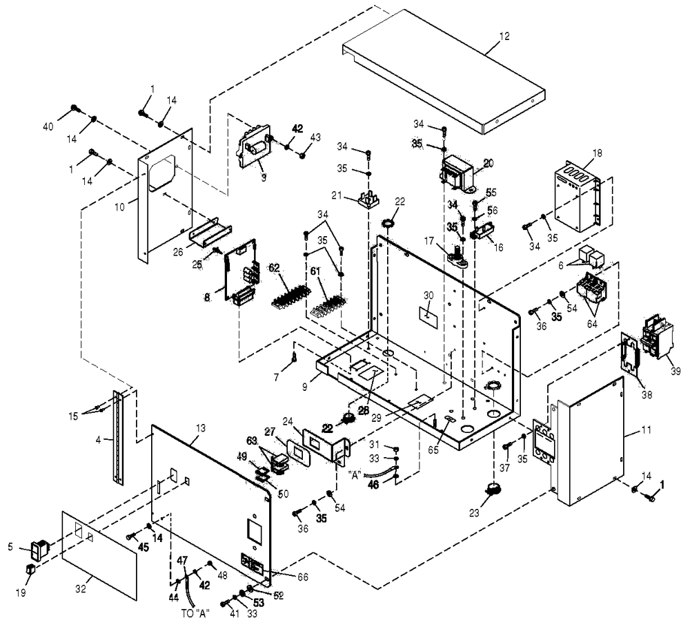 Control Panel Diagram and Parts List for 0051050 (0505V01172 - 3105V03296)(2005) Generac Generator