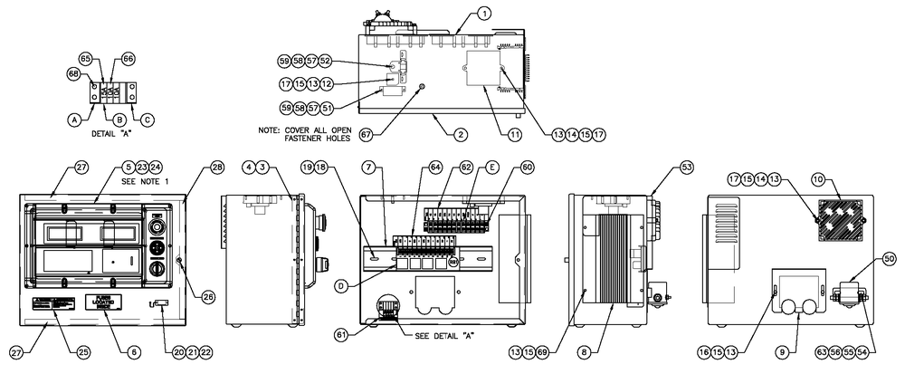 Battery Charger H-Panel 10a 12v Diagram and Parts List for QT05554AVNNA (4495265 - 4709649)(2007) Generac Generator