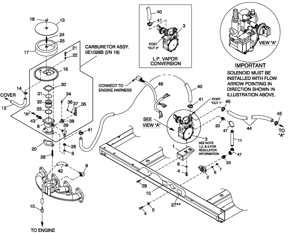 Ev Fuelsys Ng Or Lpv 2.5 Diagram and Parts List for 0052150 (4005V04485)(2005) Generac Generator