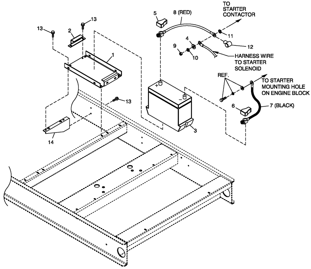 Battery 5.4l Cpl Diagram and Parts List for QT08046ANAN (5178442 - 5383186)(2009) Generac Generator